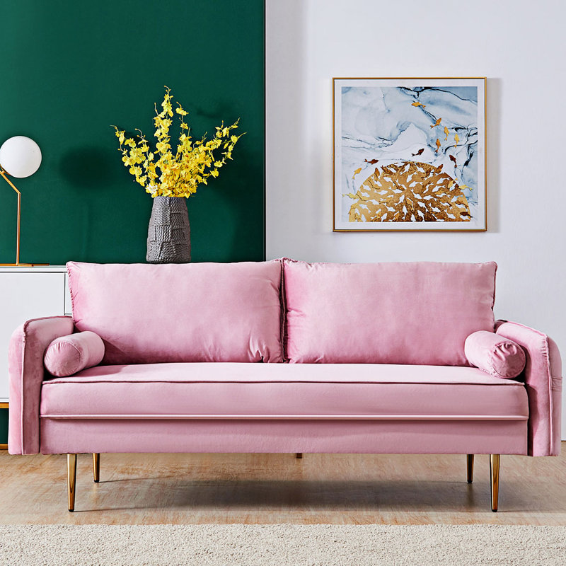 71 Velvet Sofa Pink